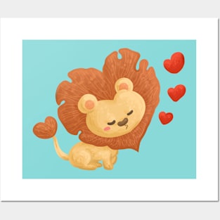 Lion Kisses Posters and Art